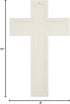 Large Luminous White Cross Plastic Glow in the Dark Wall Plaque, 6 x 10