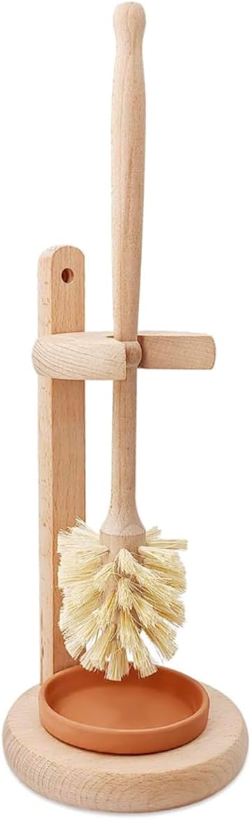 ELDR Supply Toilet Bowl Cleaner Brush with Holder, 14 Inch Extra Long