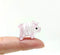 Tiny Pig Miniature Glass Figurine – Handmade Blown Glass Animal – Cute Collectible Pig Sculpture Gift (Pink)