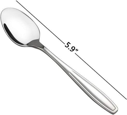Stainless Steel Tea Spoon, 5.9 Inch Small Dessert Spoons, 12 Pieces