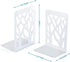 2 Book Ends, Bookends, Bookends for Shelves, Bookend, Book Ends for Heavy Books, White Metal Book Shelf Holder Home