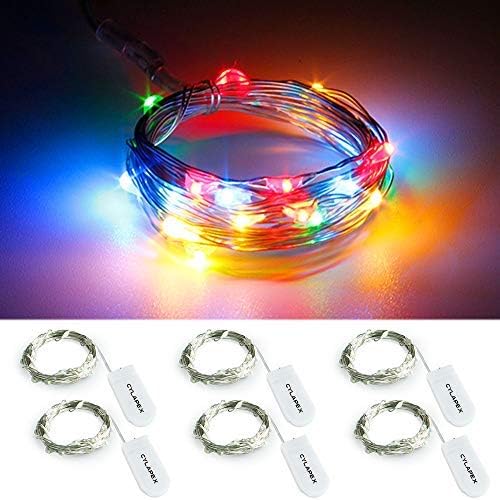 CYLAPEX 6 Pack Multicolor Fairy Lights String Battery Operated Fairy Lights Firefly Lights