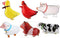 Pack of 6 Walking Animal Balloons, Farm Animal Balloon Birthday Party Décor (Pony, Duck, Rooster, Cow, Pig, Sheep)