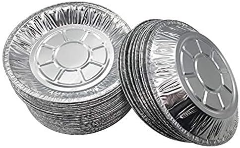 Premium 6" Aluminum Foil Pie Pans - 50pcs/set Disposable Tin Plates for Pies Tart Quiche