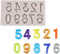 3D Number Gray Silicone Fondant Molds 0-9 for Cake Decorating, Cupcake Topper, Chocolate, Gum Paste, 3D Molds