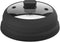 Microwave Splatter Cover Glass Guard Lid with Collapsible Silicone, 10.5 inch, Black