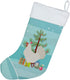 Caroline's Treasures BB9207CS Christmas Stocking, Leghorn Chicken Design, Teal, Fireplace Hanging Decor