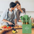 MYKUJA Green Kitchen Cooking Utensils Set - 13 Pcs Heat Resistant Silicone Non-Stick Spatula Set with Holder