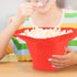 Red Folding Popcorn Bowl, Microwave Oven Popcorn Popper, DIY Silicone Maker for Home Kitchen