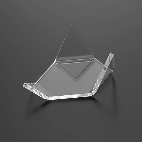 Hipiwe Acrylic Triangle Display Holder - 5 Packs Clear Plastic Easel Stands for Geodes, Rocks, Minerals, Medium