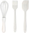 Silicone Spatula Set with Pastry Brush and Whisk, Food Grade High Heat Resistant Kitchen Spatulas (Milk White)