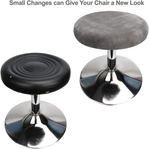 12-16 Inch/30-40cm (4, Velvet Bar Stool Covers Round Barstool Covers Round, Luxurious Fabric Stretchable Wrinkle
