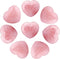 SUNYIK Assorted Natural Gemstones Carved Puff Heart Pocket Stone Set, Healing Palm Crystal Set, Pack of 8 (1")
