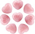 SUNYIK Assorted Natural Gemstones Carved Puff Heart Pocket Stone Set, Healing Palm Crystal Set, Pack of 8 (1")