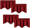 NICETOWN Burgundy Red Blackout Valances, Thermal Insulated W52 x L18 Scalloped Rod Pocket Curtains for Small Windows