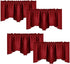 NICETOWN Burgundy Red Blackout Valances, Thermal Insulated W52 x L18 Scalloped Rod Pocket Curtains for Small Windows
