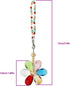SING F LTD Multicolour Flower Suncatcher Crystal Hanging Ornament for Car Rear View Mirror, 15cm/5.9 Inch Length