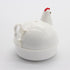 Chicken Shape Microwave Egg Cooker - 4 Eggs Capacity Boiler Steamer Poacher for Omelet & Hard-Boiled Egg