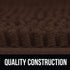 KANGAROO Luxury Chenille Bath Rug, 30x20, Extra Soft and Absorbent Shaggy Mat for Tub, Shower, Bathroom, Brown