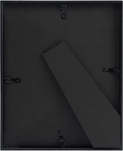 Frametory 8x10 Aluminum Collage Picture Frame, Displays Two 4x6 Pictures, Real Glass Front, Black (1 Pack)