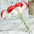 Set 10 (218-0114) Meyer Imports Red - Large Cotton Spun Mushrooms - of - Wonderful World of Spun Cotton Mushrooms!