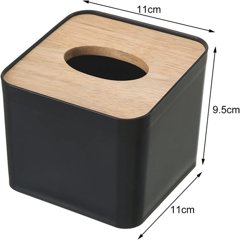 VEAREAR Sturdy Tissue Box Cover for Disposable Paper Facial Tissues, Mini Square Tissue Dispenser Holder for Bathroom