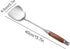 AOOSY Wok Spatula, 15.7 Inches, 18/10 Stainless Steel Utensil with Wooden Handle for Kitchen Cooking