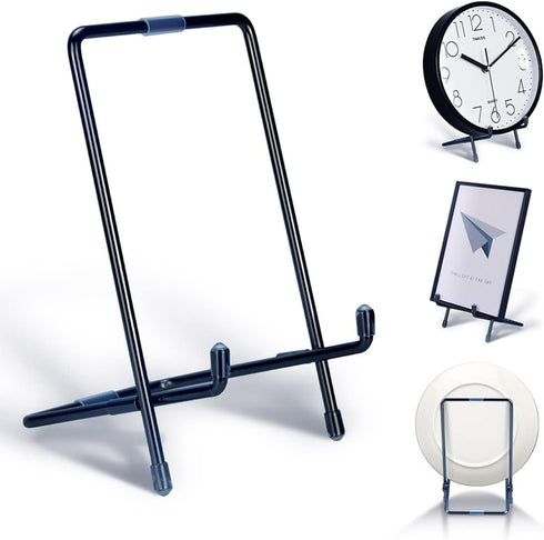 5.6 Inch Display Stand for Plate, Iron Easel Display Stand for Picture Frame, Decorative Plate, Photo Easel (Black)