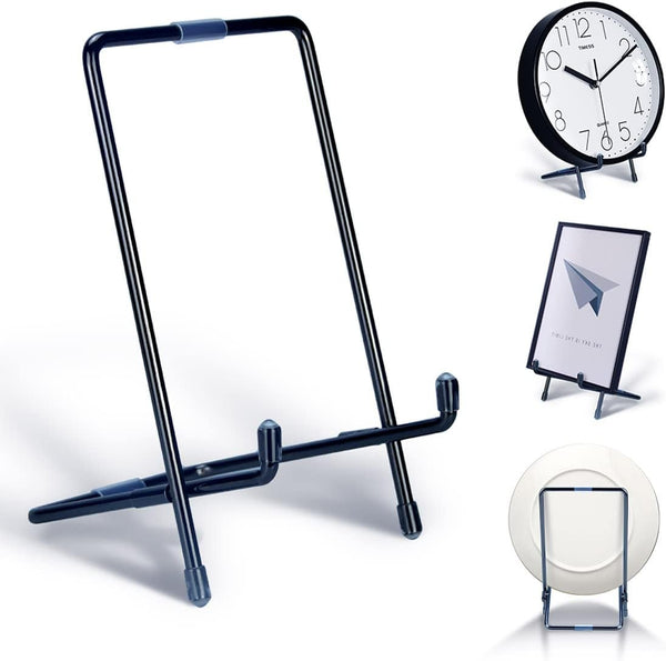 5.6 Inch Display Stand for Plate, Iron Easel Display Stand for Picture Frame, Decorative Plate, Photo Easel (Black)