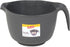 Glad Mixing Bowl with Handle – 3 Quart Heavy Duty Plastic with Pour Spout for Cooking and Baking, Grey