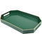Green Decorative Tray with Handles, Versatile Serving Tray for Coffee Table, Ottoman,