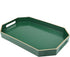 Green Decorative Tray with Handles, Versatile Serving Tray for Coffee Table, Ottoman,
