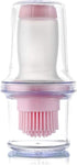 AKOAK Silicone Pressing Oil Bottle Brush - 1 Pack with Lid for Baking Sauce, Salad Dressing, Barbecue Sauce