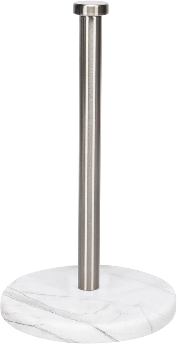 NearMoon Standing Paper Towel Holder, Kitchen Roll Holder for Bathroom Countertop, Standard or Jumbo-Sized (Marble Base)