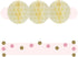 EpiqueOne 22-Piece Tissue Paper Pom Poms Party Set, Pink, Gold & Ivory for Birthdays, Showers & More