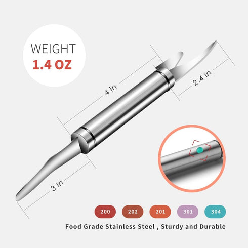 2PC Shrimp Deveiner Tool Stainless Steel Shrimp Deveining Tool Efficient Shrimp Peeler and Deveiner Tool Portable Shrimp Cleaner Shrimp Knife for Easy Shrimp Deveining Shrimp Cleaning Tool