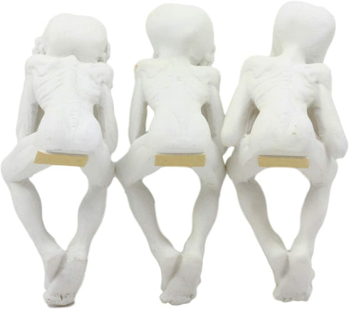 Ebros Glow in The Dark See Hear Speak No Evil Alien Shelf Sitters Set of 3 Extra Terrestrial Creatures