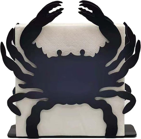 Modern Crab Design Napkin Holder, Metal Iron Dispenser Organizer for Tissue Paper, Bills, Tabletop Stand for Home
