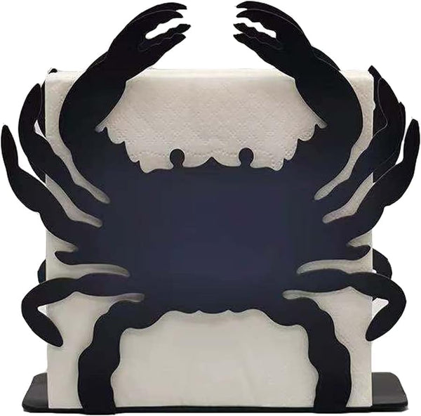 Modern Crab Design Napkin Holder, Metal Iron Dispenser Organizer for Tissue Paper, Bills, Tabletop Stand for Home