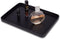 Large Resin Bathroom Sink Vanity Tray, Decorative Rectangle Organizer for Countertop, Perfume Tray (Black)