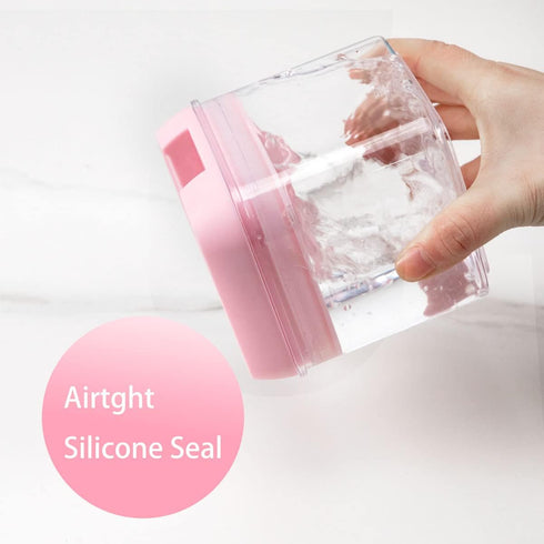 U-QE Airtight Food Storage Container Set, 10 Piece BPA Free Clear Plastic Canisters with Easy Lock Lids (Pink)