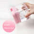 U-QE Airtight Food Storage Container Set, 10 Piece BPA Free Clear Plastic Canisters with Easy Lock Lids (Pink)