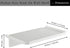 Acrylic Floating Wall Shelves - Small Stick-on Phone Shelf Holder for Bathroom, Kitchen, Bedroom, Office - White