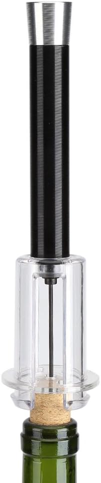 Cork Popper Electric Wine Opener, Easy Air Pump Pressure Cork Remover, Black