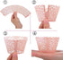 YOZATIA Vine Cupcake Wrappers, 60PCS Lace Liners for Regular Sized Cupcake (Pink)