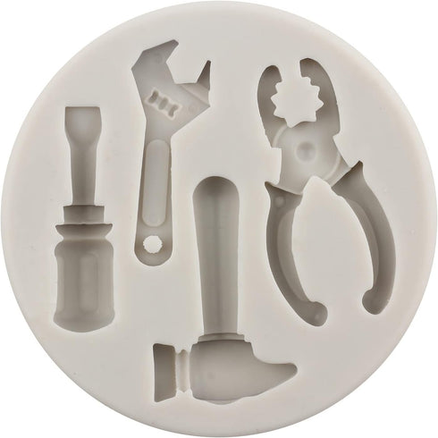 Hand Tools Silicone Mold Construction Tools, Set of 4 Chocolate Fondant Molds for Cake Decorating