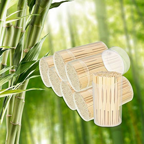 Jovitec 220 Pcs Mini Bamboo Forks – 3.5 Inch Appetizer Cocktail Forks for Birthday Party and Wedding Food