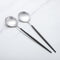 Salad Servers Spoon and Fork Set, 11.41 inch, 18/10 Stainless Steel with Titanium Plating (Black Silver)