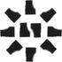 Zhehao 30 Pcs Coffee Syrup Pump Tip Cap Covers, Black Rubber Caps for Syrup Pump, Pour Dispenser, Oil Bottle