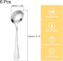 uxcell 6Pcs Stainless Steel Soup Spoon 5.1 Inch Tea Spoons Round Dinner Spoons Dessert Spoon for Dinner Bouillon Coffee Soup, Silver